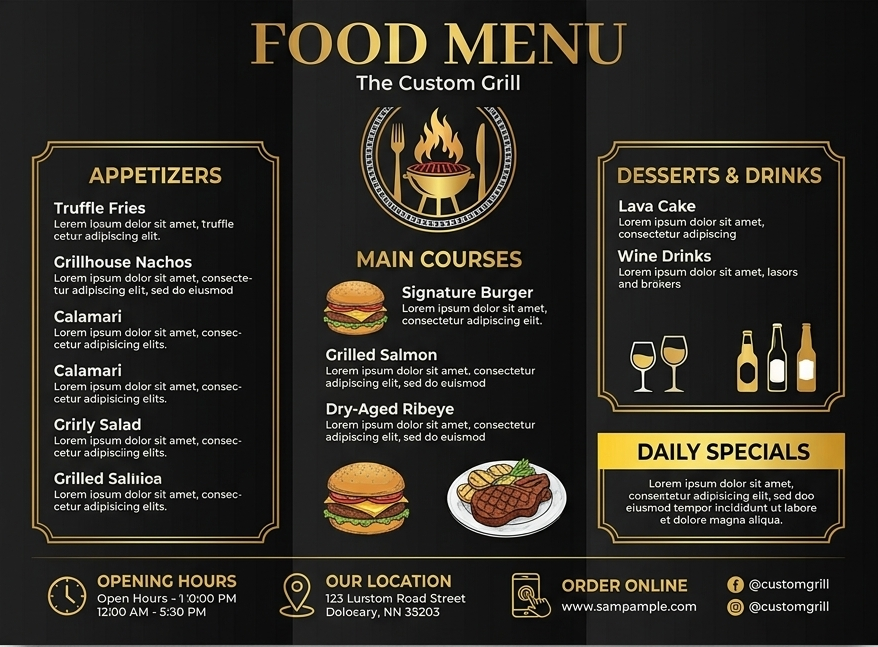 Menu design